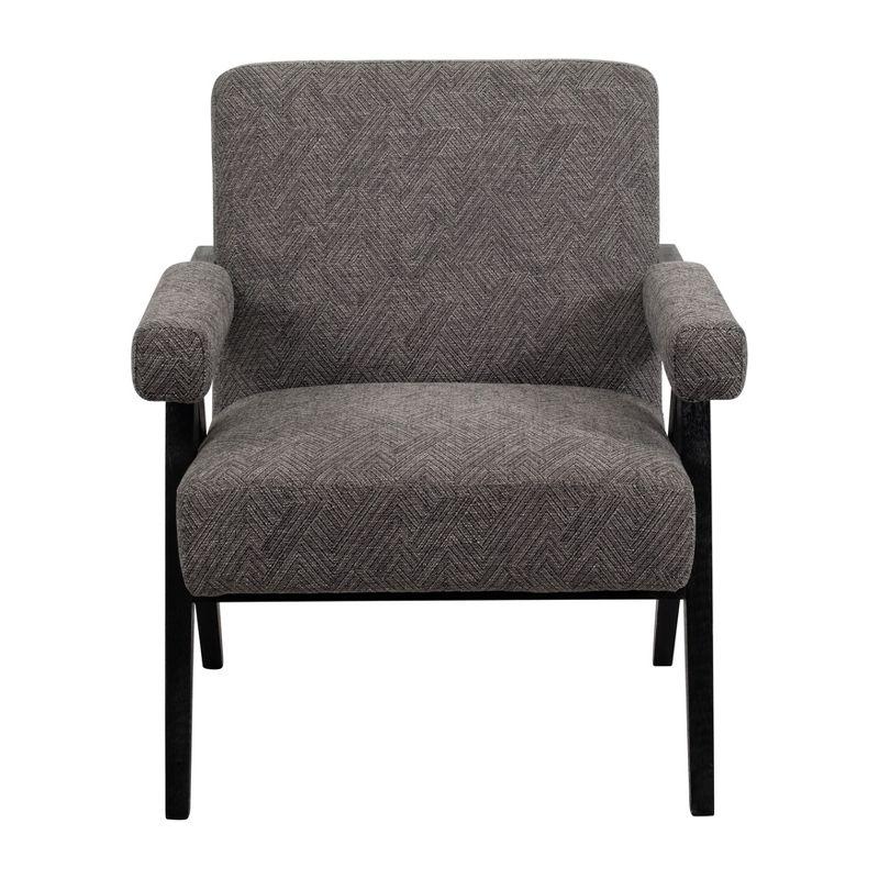 Sagebrook Home 36" Fabric and Wood Square Scandinavian Accent Chair Gray: Polyester Upholstery, Hand-Painted Finish, No Assembly Required