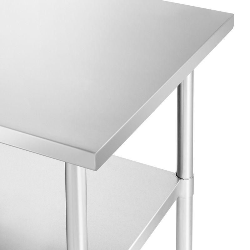 GRIDMANN 30" D x 34.5" H Stainless Steel Prep Station with Undershelf