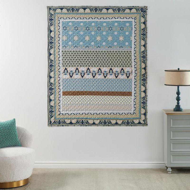 Greenland Home Fashions Thalia Embellished Reversible Quilted Cotton Throw