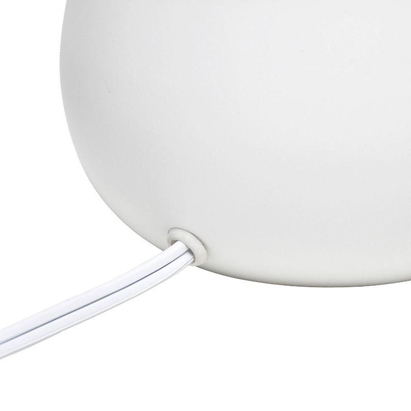 14" Tall Modern Contemporary Two-Tone Metallic Bedside 4 Settings Touch Table Desk Lamp White - Simple Designs: ETL Listed, Cotton Shade