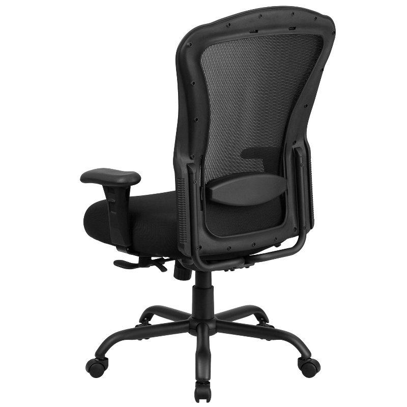 Flash Furniture HERCULES Series 24/7 Intensive Use Big & Tall 400 lb. Rated Black Mesh Multifunction Synchro-Tilt Ergonomic Office Chair