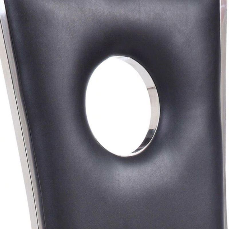 Acme Furniture Cyrene Dining Chairs Black Synthetic Leather/Stainless Steel