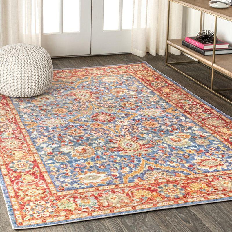 5'x8' Irving Persian Area Rug, Plum/Terracotta - JONATHAN Y