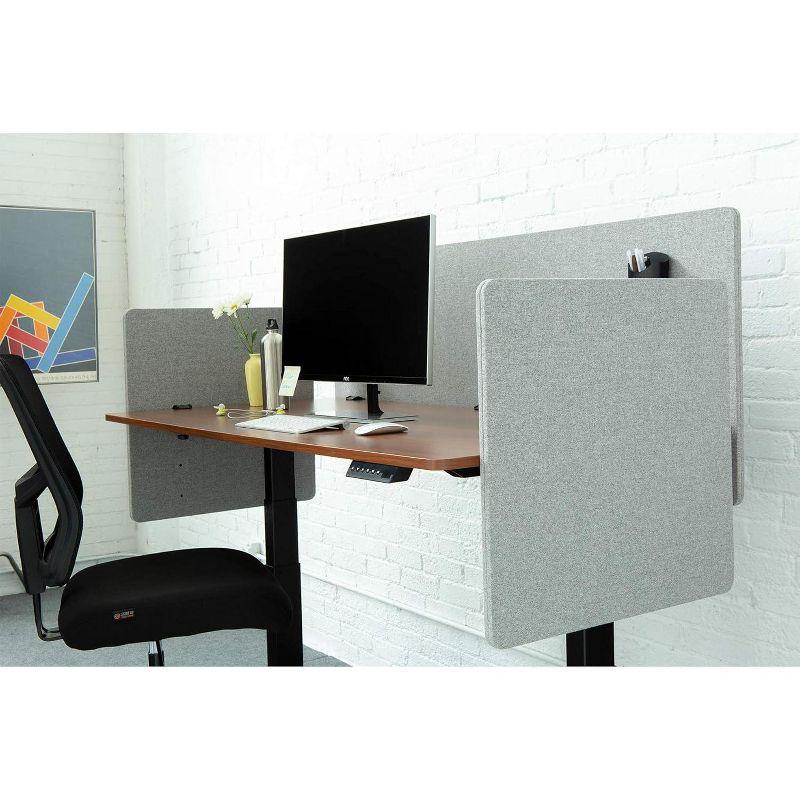 Stand Up Desk Store Fabric 3 Panel Desk Partition
