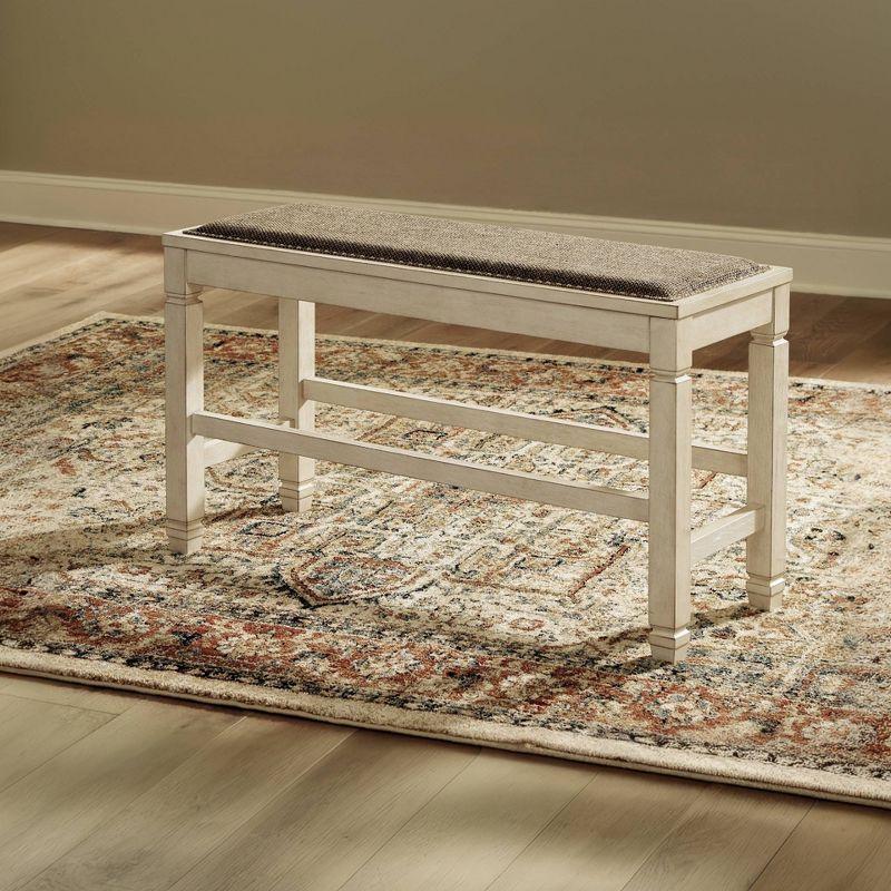 Bolanburg Counter Height Dining Room Bench Antique White - Signature Design by Ashley
