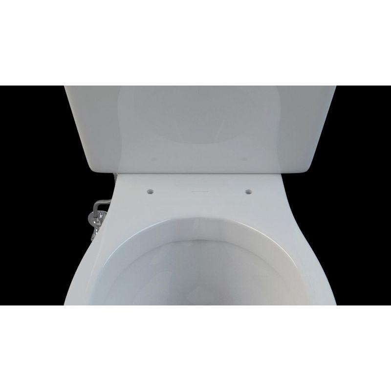 Slim One Bidet Round Toilet Seat White - Bio Bidet by Bemis