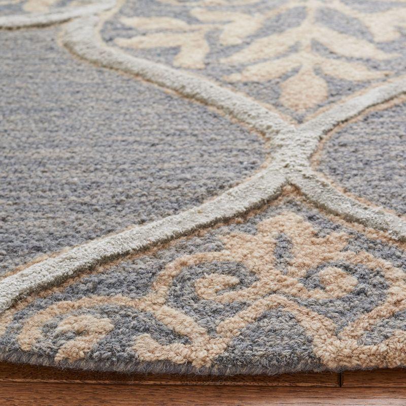 Dip Dye DDY510 Hand Tufted Indoor Area Rug - Slate/Beige - 7' Round - Safavieh