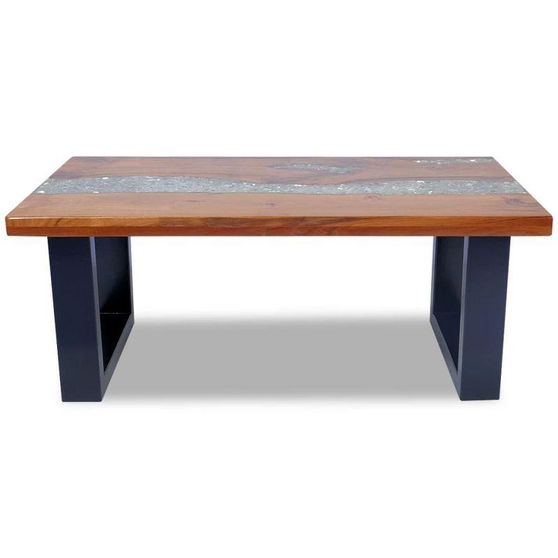 vidaXL Coffee Table Teak Resin 39.4Inchx19.7Inch