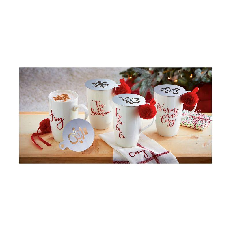 tagltd Fa La La La Mug & Stencil Set 16 oz