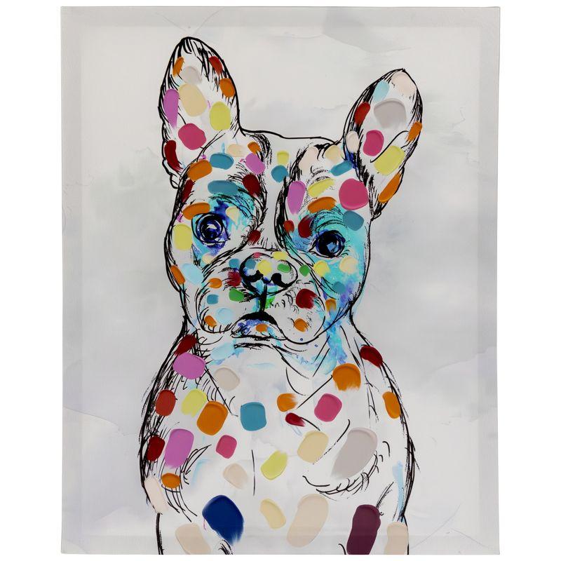 Northlight French Bulldog Watercolor Canvas Wall Art - 19.5" x 15.75"