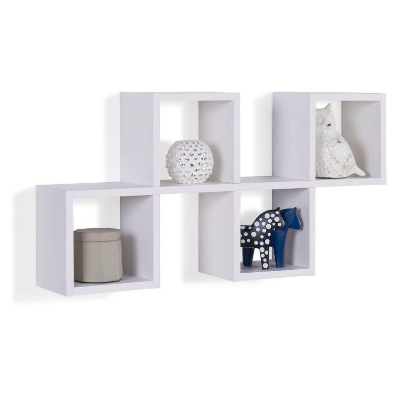 30" x 15.25" Cubby Chessboard Wall Shelf White - Danya B.