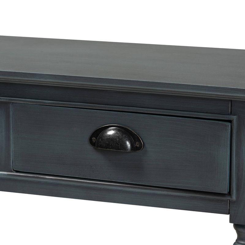 Garvey Grey Wood and Metal 3-Drawer Console Table with Storage