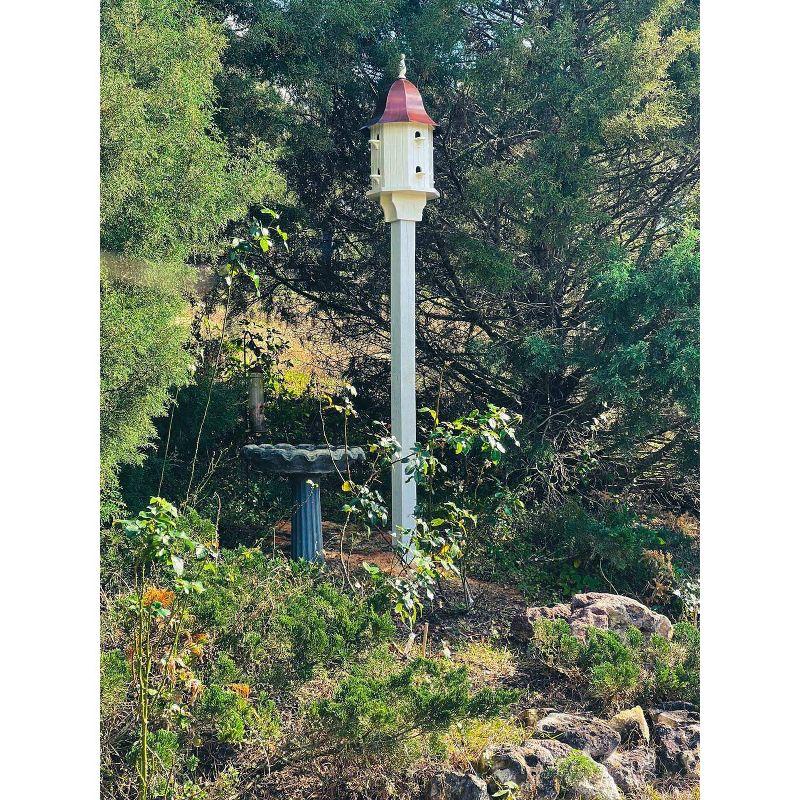 Dovecote Manor White Mango Wood Bird House with Copper Roof