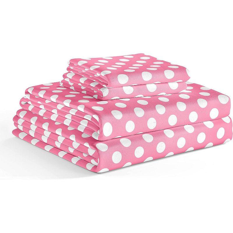 Full Rose Dots Microfiber Kids Sheet Set