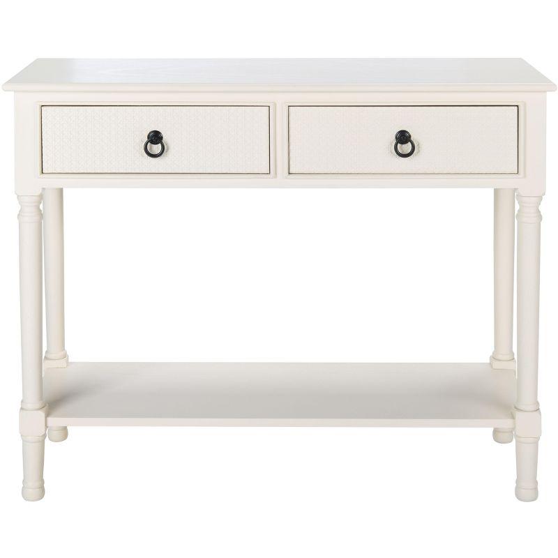 Haines 2 Drawer Console Table - White - Safavieh