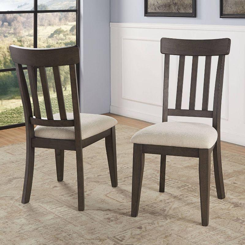 9pc Napa Dining Set Dusky Cedar - Steve Silver Co.: Farmhouse Style, Double Pedestal, Upholstered Chairs