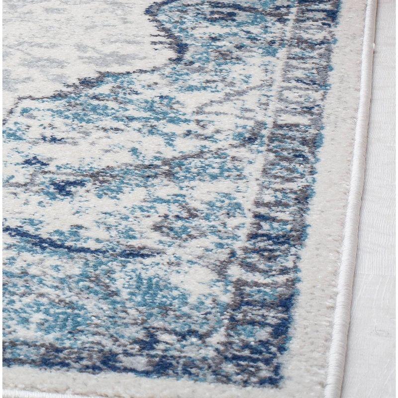 Rugs America Harper HY50G Bluebonnet Transitional Vintage Area Rug for Dining Room Rug Neutral Rug Living Room Rug Kitchen, 2'6"x4'