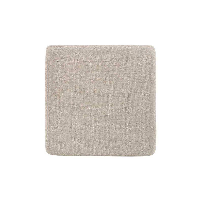 Carolina Living 24" Cadmus Counter Height Barstool Gray/Beige: Upholstered Seat, Antique Brass Nailhead Trim