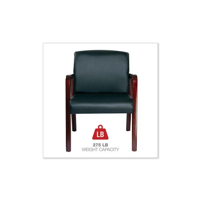 Alera Alera Reception Lounge WL Series Guest Chair, 24.21" x 24.8" x 32.67", Black Seat, Black Back, Mahogany Base