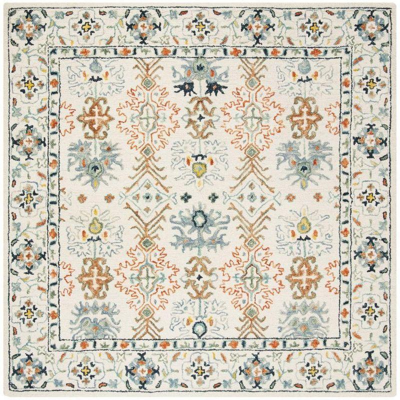 Aspen APN310 Hand Tufted Indoor Area Rug - Ivory/Blue - 7'x7' - Safavieh