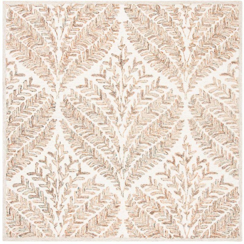 Capri CPR208 Tufted Indoor Area Rug - Ivory/Brown - 5'x5' - Safavieh