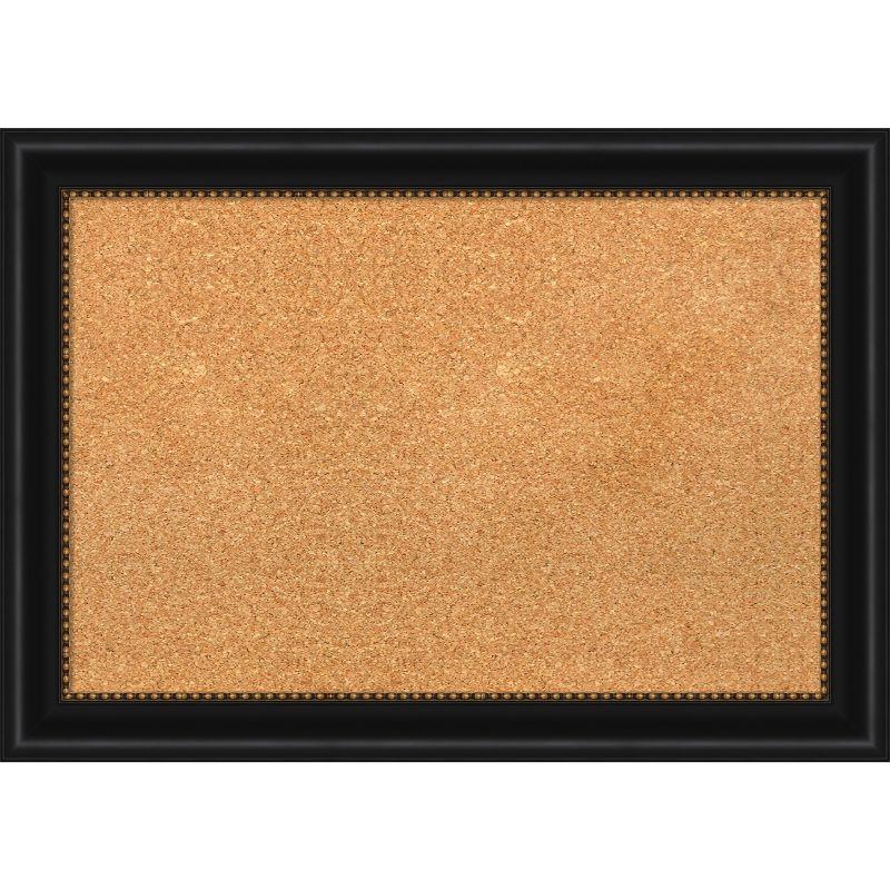 Manhattan Black Framed Natural Corkboard 24x16