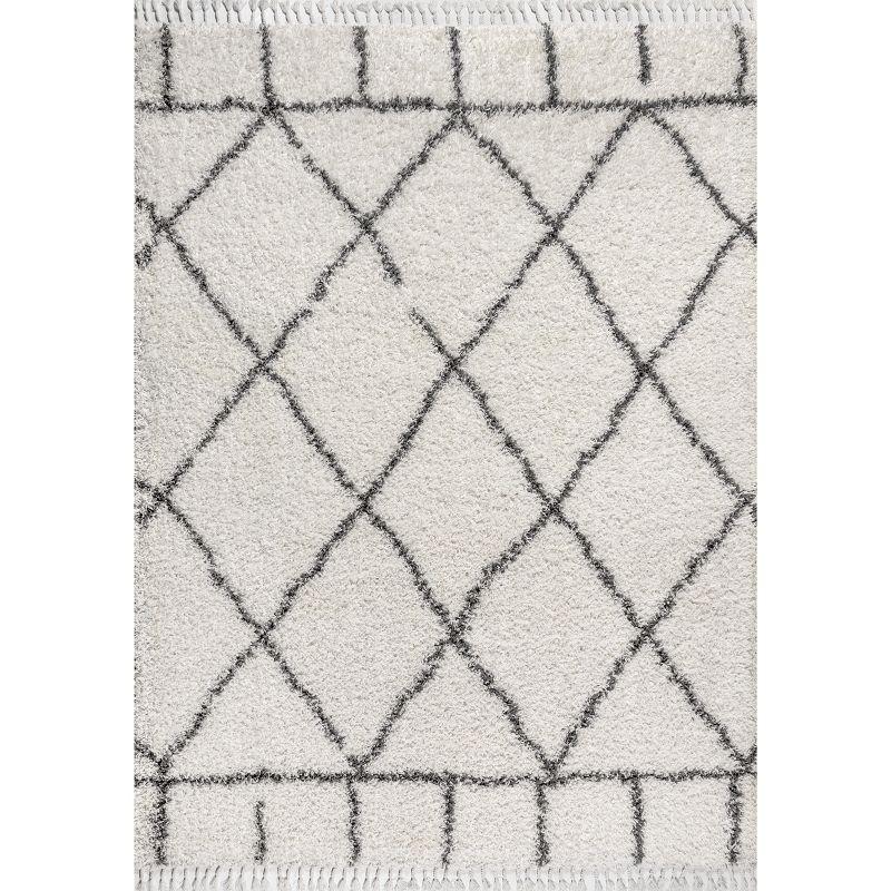 Mercer Shag Plush Tassel Area Rug - JONATHAN Y