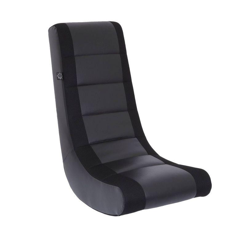 Video Rocker Gaming Chair Black - The Crew Furniture: Ergonomic Rocking Design, No Assembly Required