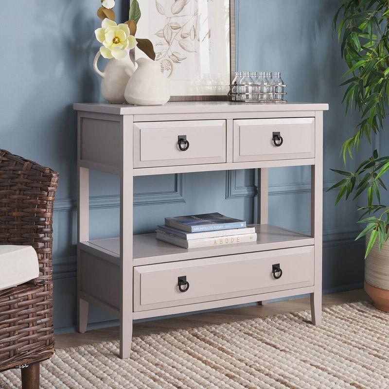 Branson Transitional Grey 3-Drawer Sideboard with Ample Storage