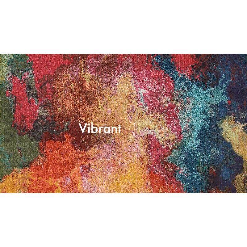 Nourison Celestial 9'X12' (9' x 12') Ivory/Multicolor Indoor Area Rug Colorful Contemporary Abstract by Nourison