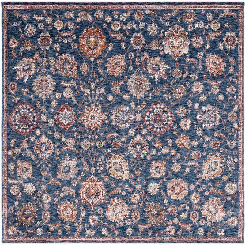 Heirloom HRL718 Power Loomed Area Rug - Navy/Beige - 6'7"x6'7" - Safavieh.