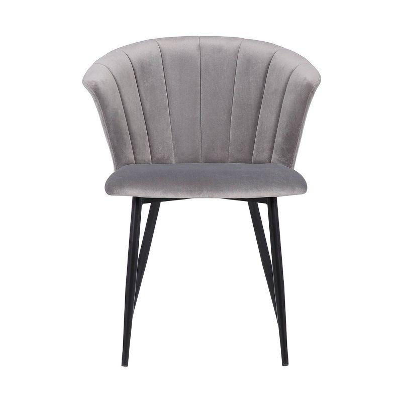 Lulu Contemporary Dining Chair Black/Gray - Armen Living