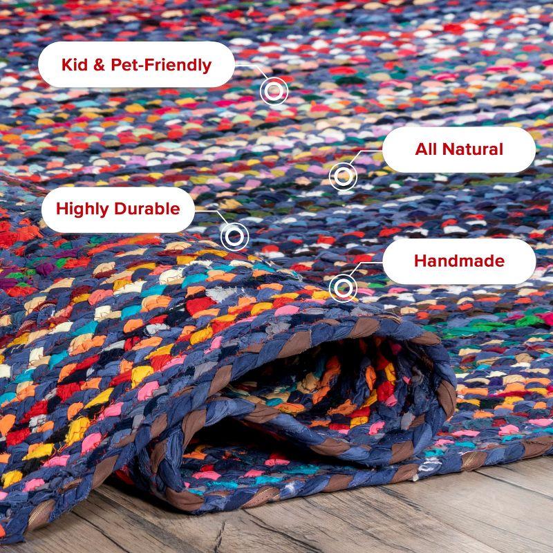 Nuloom Tammara Bohemian Hand Braided Indoor Area Rug, Runner 2' 6" x 10', Blue
