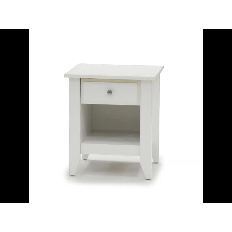 Soft White Shoal Creek Nightstand with Smooth Metal Runners