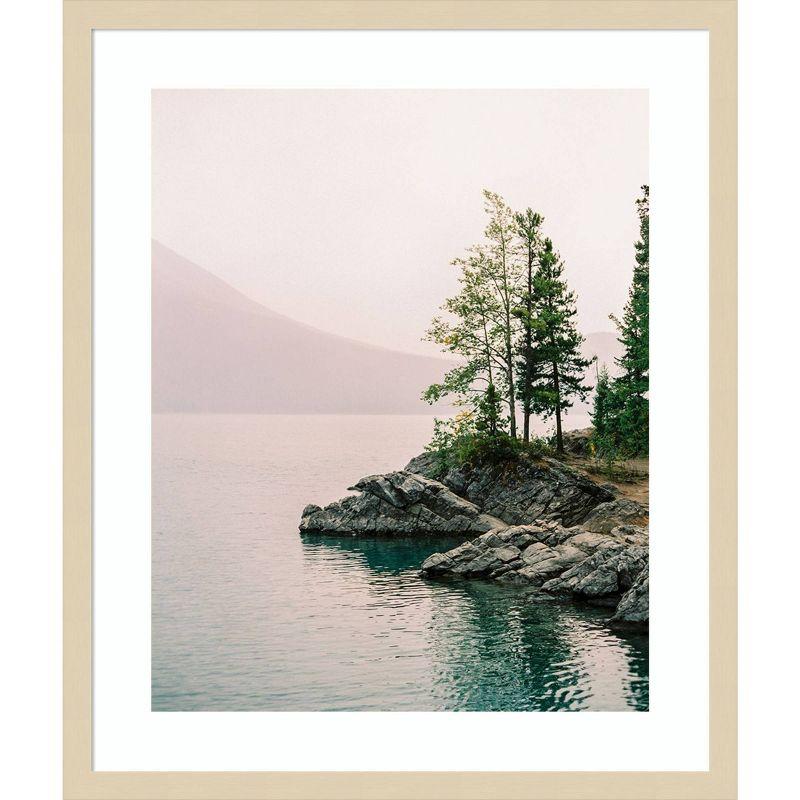 Amanti Art Smoky Lake Day by Justine Milton Wood Framed Wall Art Print