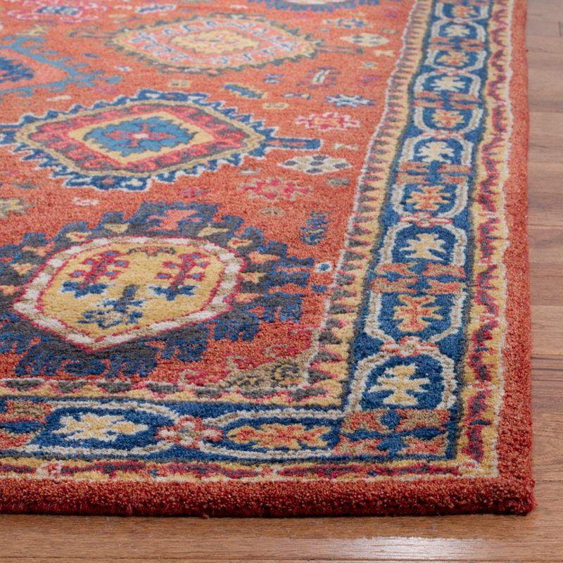 Heritage Rust and Navy Hand-Tufted Wool Area Rug 3' x 5'