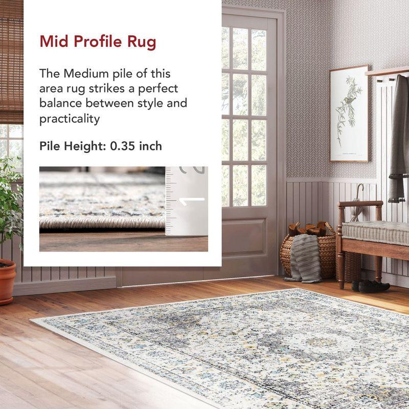 2'6"x10' Verona Vintage Persian Style Runner Rug Gray - nuLOOM