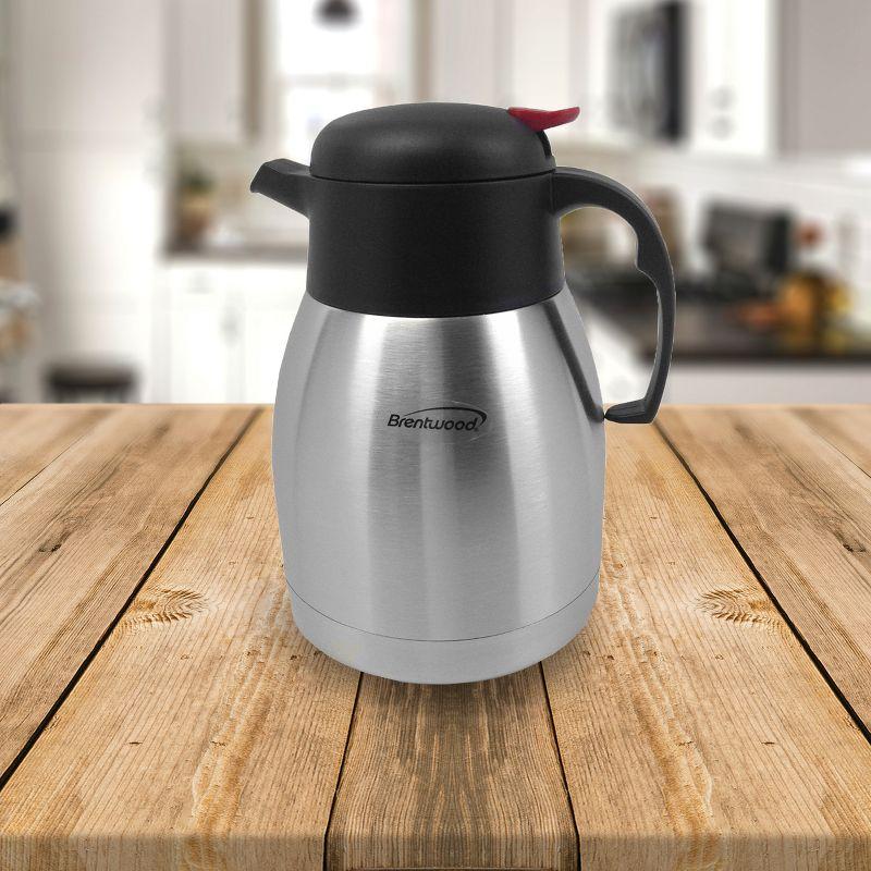 Brentwood 1.2L Vacuum Stainless Steel Coffee Pot