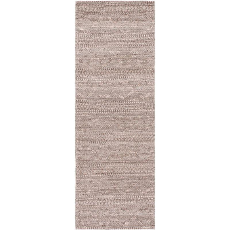 Handwoven Elegance Natural Beige Wool 27" Area Rug