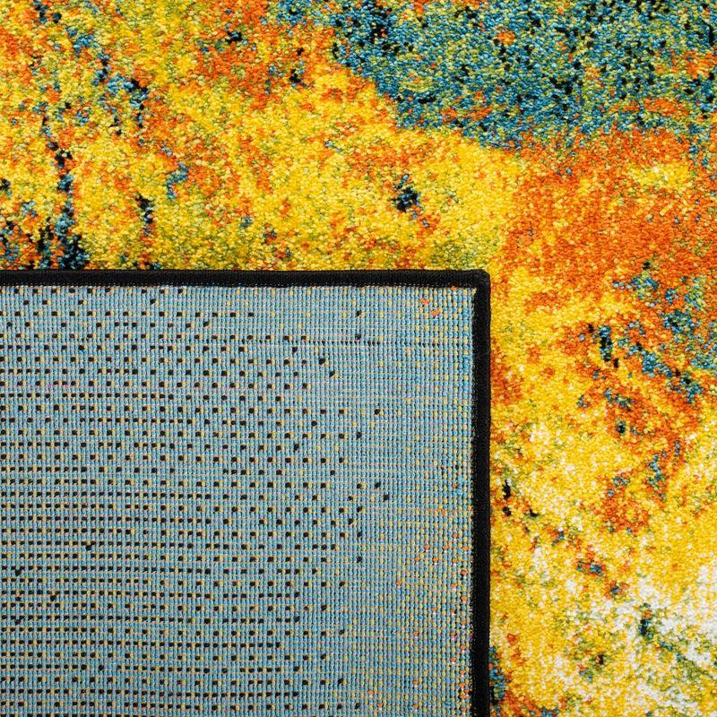 Galaxy GAL117 Power Loomed Indoor Area Rug - Blue/Yellow - 8'x10' - Safavieh