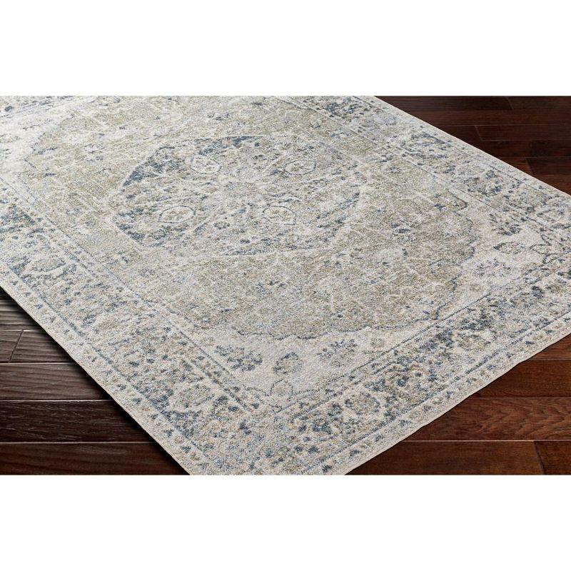 Mark & Day Edmonson 2'3"x3'9" Rectangle Washable Woven Indoor Area Rugs Olive/Dark Blue