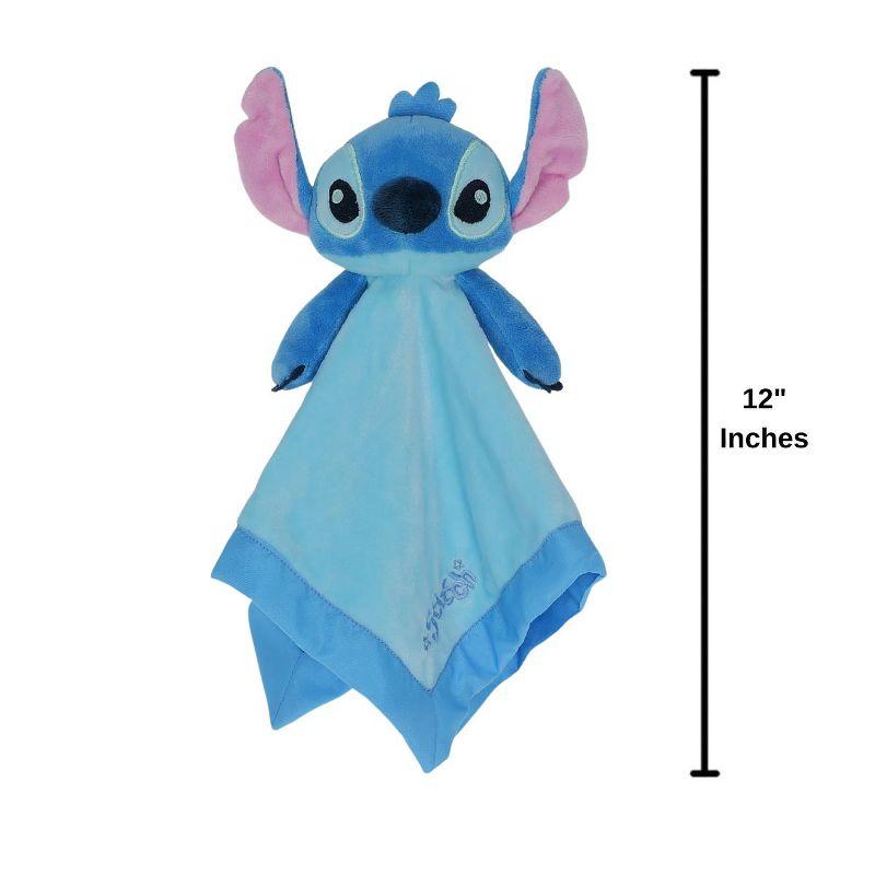 Disney Stitch Snuggle Stuffed Animal 12 Inch Security Blanket Toy