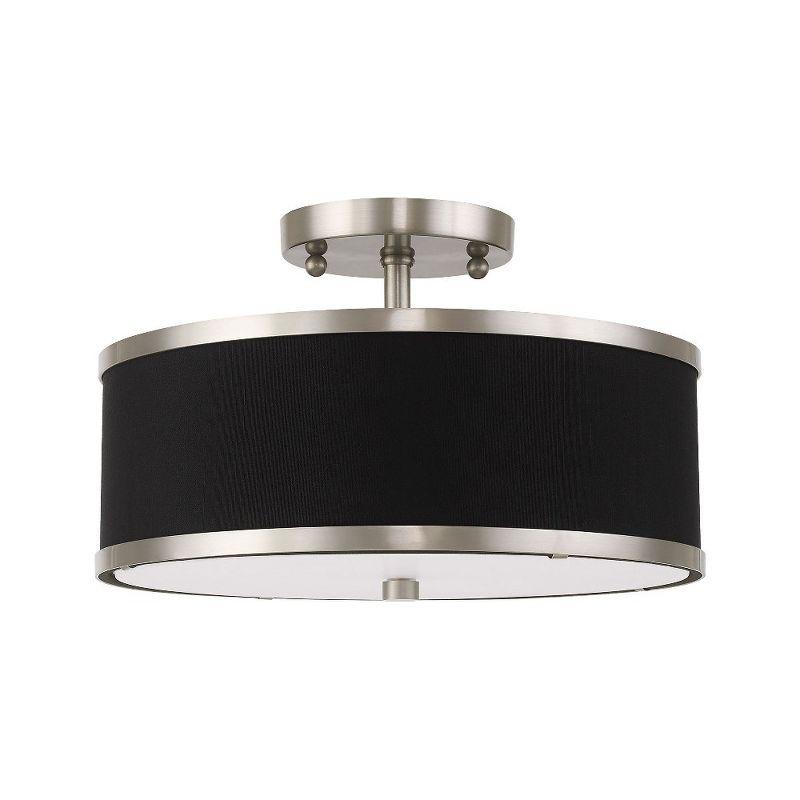 Livex Lighting Park Ridge 2 - Light Semi-Flush Mount in  Brushed Nickel