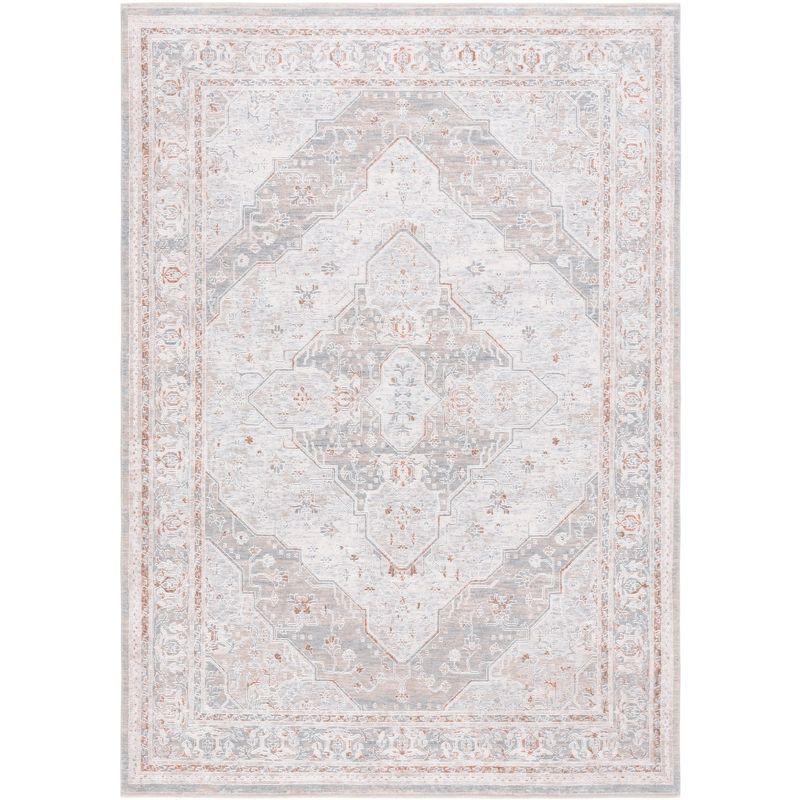 Elysian Blue 8'x10' Hand-Knotted Viscose Rectangular Rug