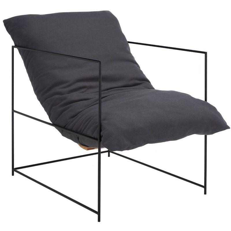 Portland Pillow Top Accent Chair - ACH4511 - Grey/Black - Safavieh