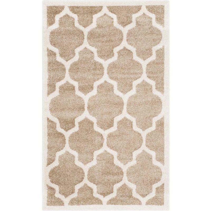 Amherst AMT420 Power Loomed Indoor Area Rug - Wheat/Beige - 4'x6' - Safavieh