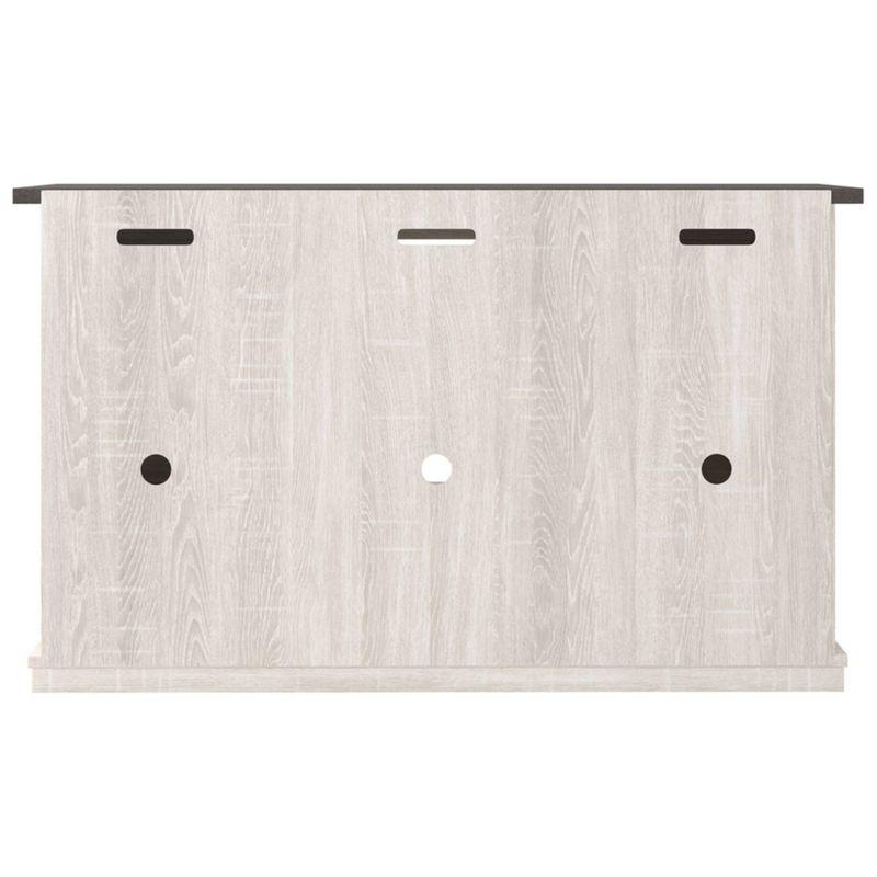 Signature Design by Ashley Dorrinson Medium TV Stand for TVs up to 63" Two-Tone: Farmhouse Media Console with Adjustable Shelves