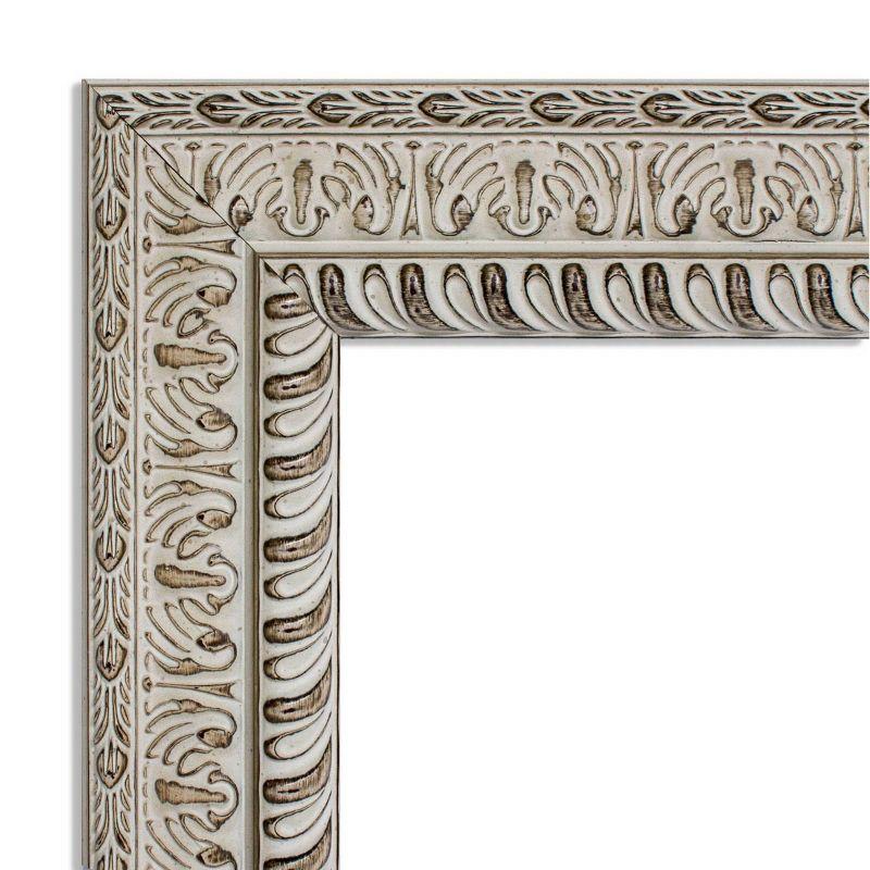 24" x 30" Non-Beveled Fair Baroque Cream Wood Wall Mirror - Amanti Art: Modern Decorative Rectangular, No Assembly Required