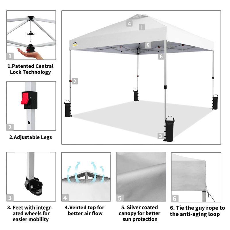 American Flag 10x10 Pop Up Canopy Tent with Steel Frame