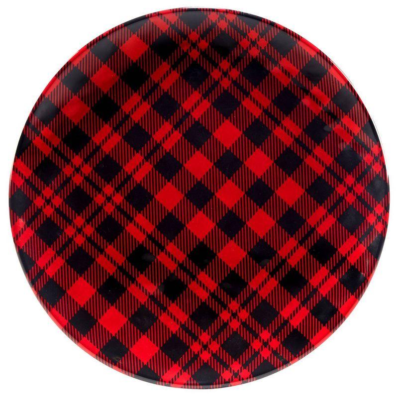 Red Buffalo Plaid 2pc Platter Set